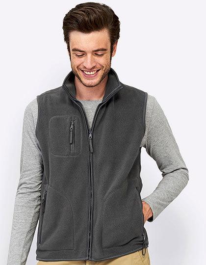 Unisex Fleece Vest Norway i slitstark fleece, väst med tryck och egen logga för företagets profilkläder och reklamprodukter.