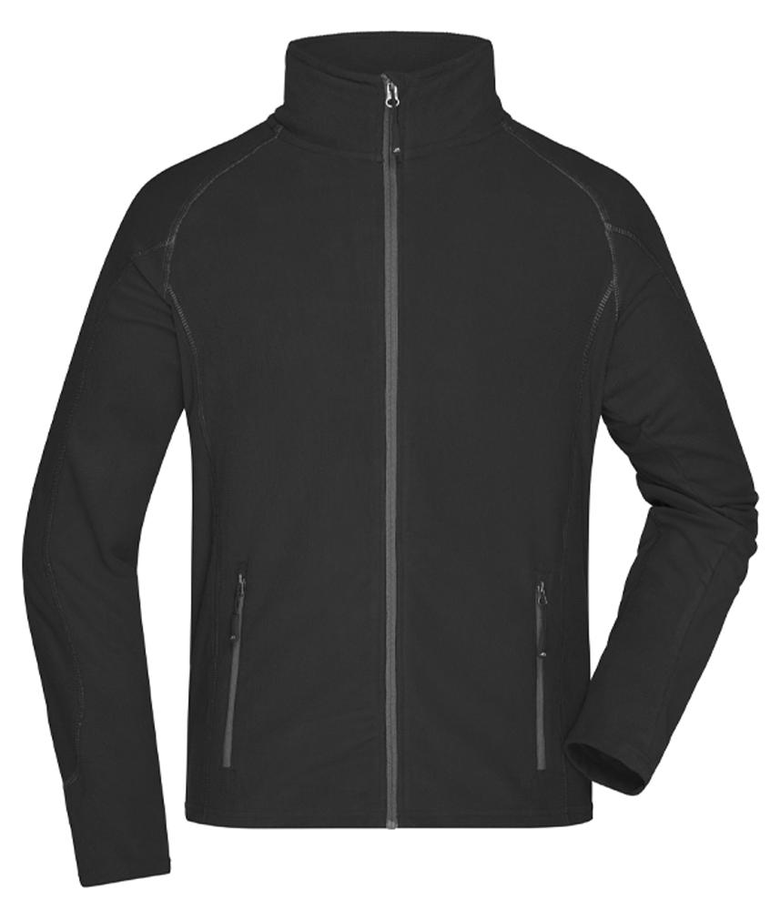 Fleecejacka Structure herrmodell med tryck och broderad logga