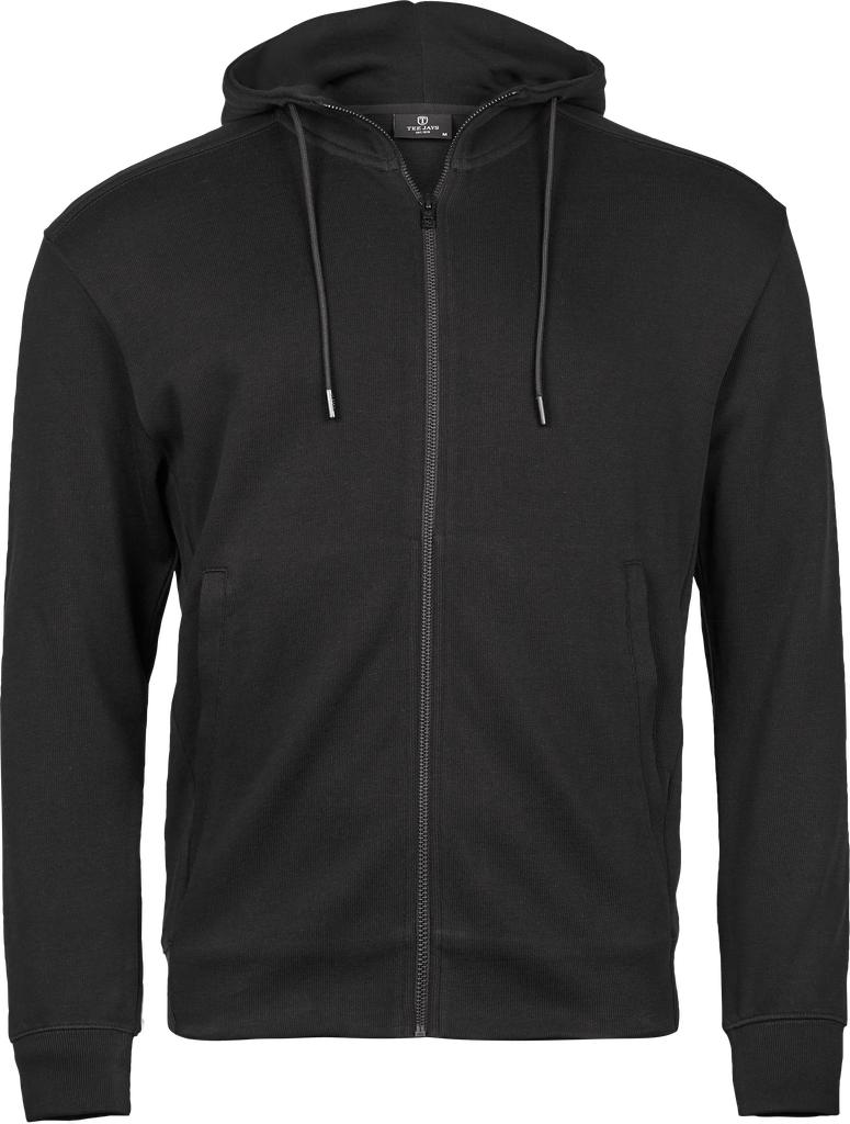 Ribbed Interlock Hooded Full Zip | Herr